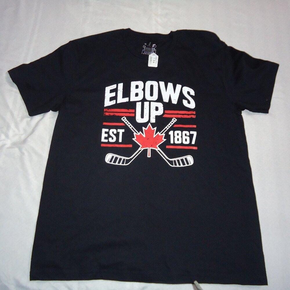 Canada Elbows Up Hockey Theme Tshirt